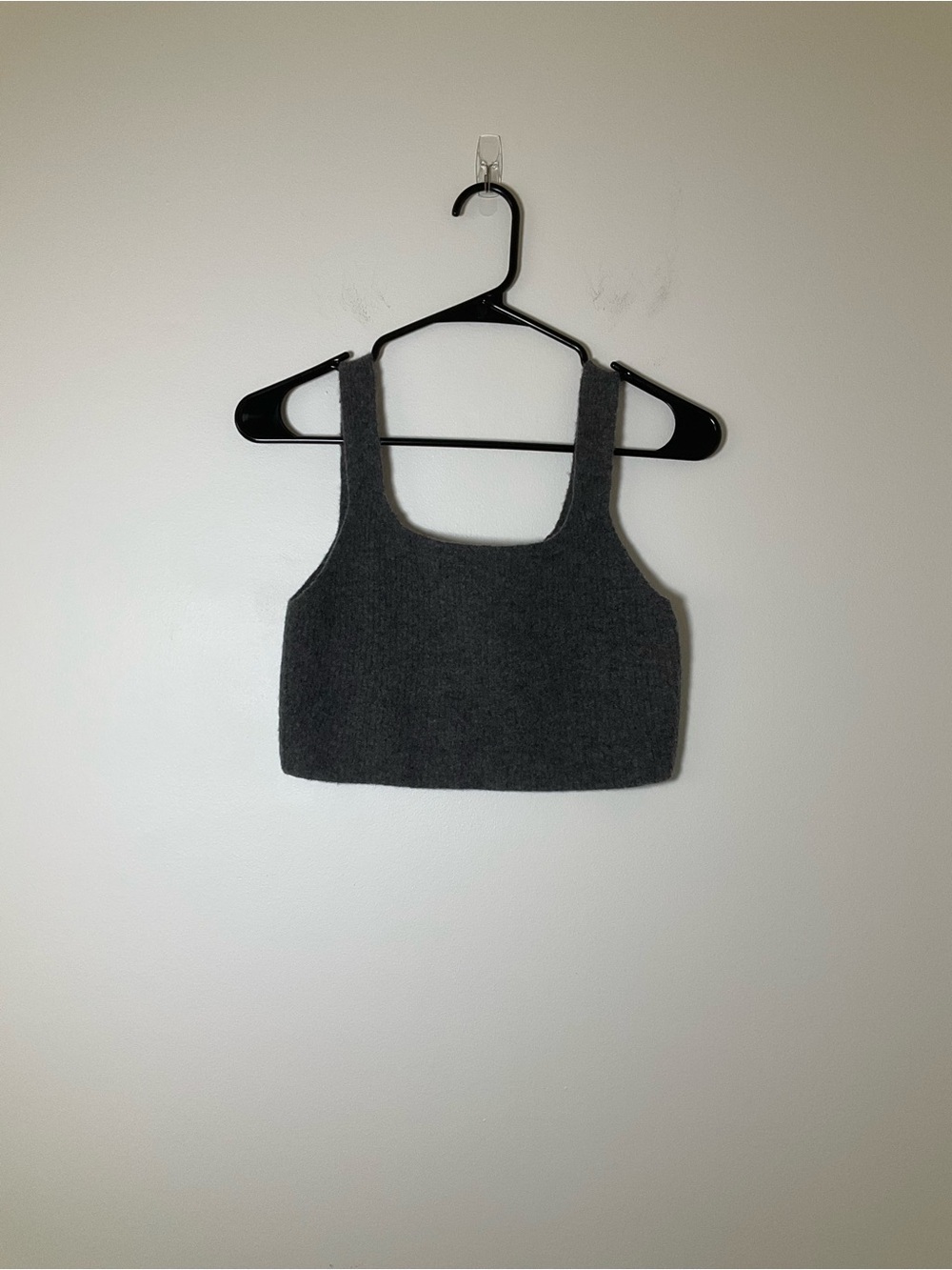 Everlane Gray Wool Blend Cropped Sweater Tank Top Size M